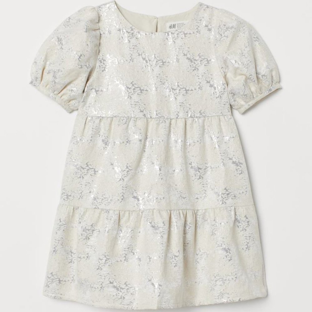 Gold and silver flower dress